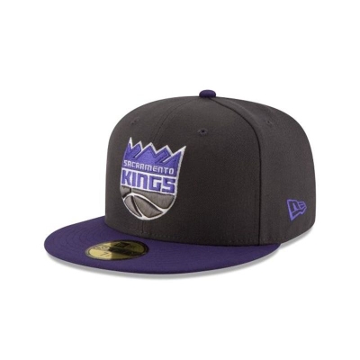 Grey Sacramento Kings Hat - New Era NBA 2Tone 59FIFTY Fitted Caps USA3182740